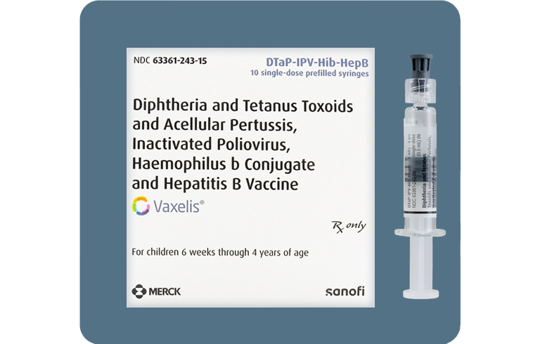 VAXELIS® (Diphtheria and Tetanus Toxoids and Acellular Pertussis, Inactivated Poliovirus, Haemophilus b Conjugate and Hepatitis B Vaccine) 10 Single-Dose Prefilled Syringes